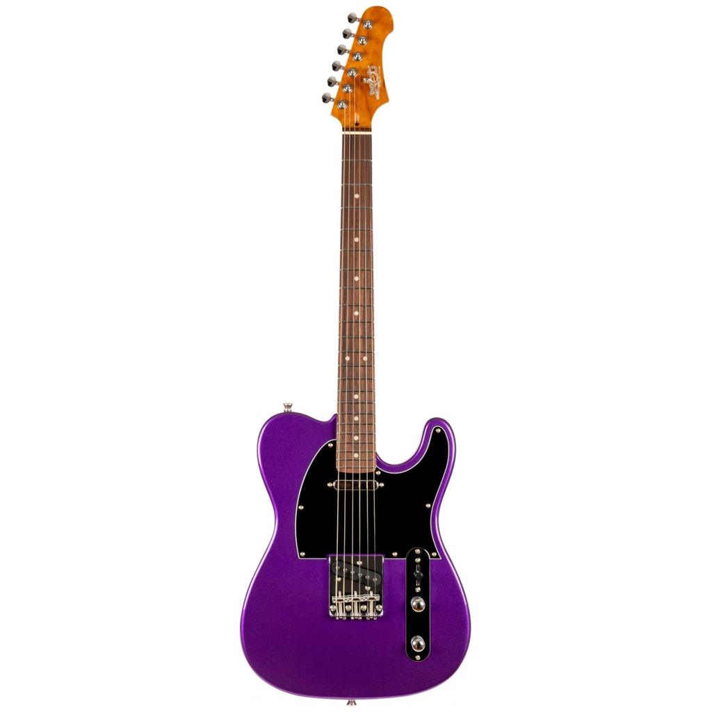 Jet JT-300 electric guitar with a plum finish, featuring a maple fretboard and modern design, suitable for various playing styles.