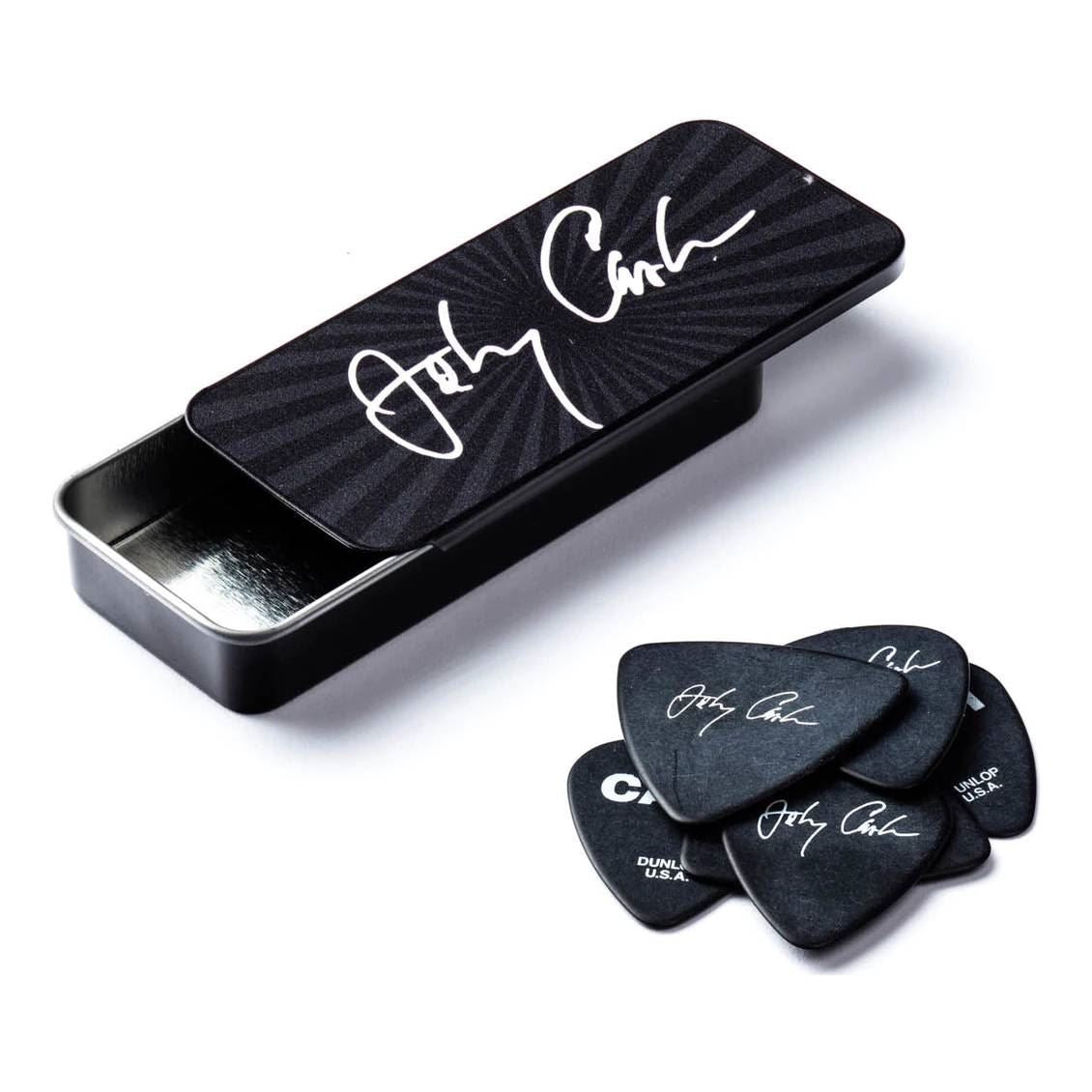 Jim Dunlop JT103 Johnny Cash Signature Collector's Pick Tin - 6 pack