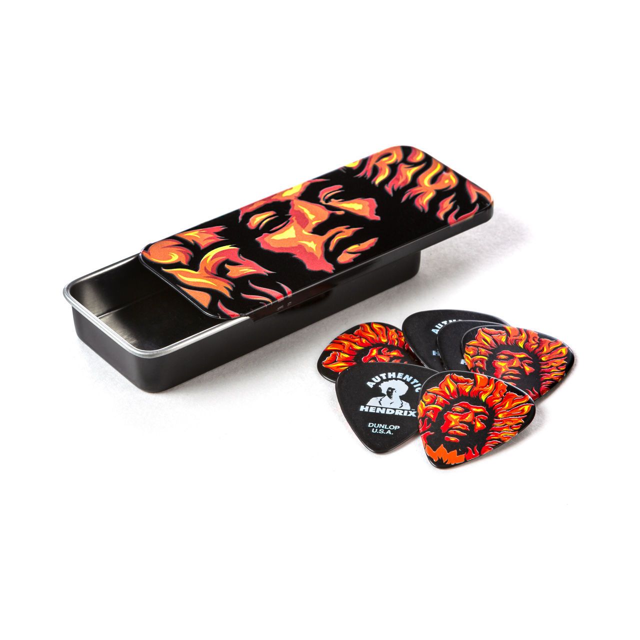 Dunlop Jimi Hendrix Voodoo Fire Guitar Pick Tin - 6 Picks