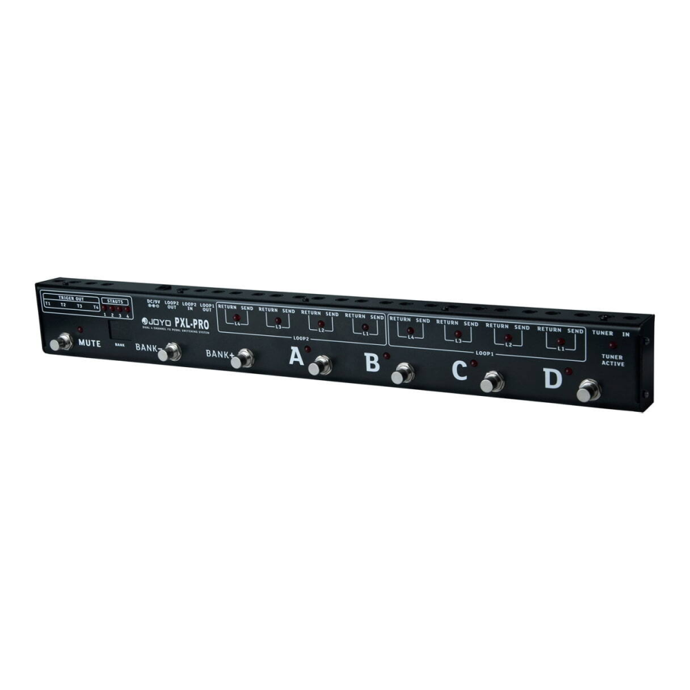Joyo PXL Pro effects pedal with multiple footswitches and control knobs for guitar effects processing.