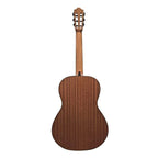 Katoh EV5 Evolution nylon string classical guitar with a natural wood finish and six nylon strings, showcasing the fretboard and sound hole.
