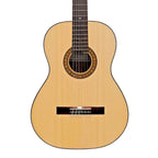 Katoh EV10 Evolution nylon string classical guitar with a wooden body and six nylon strings, shown from the front.