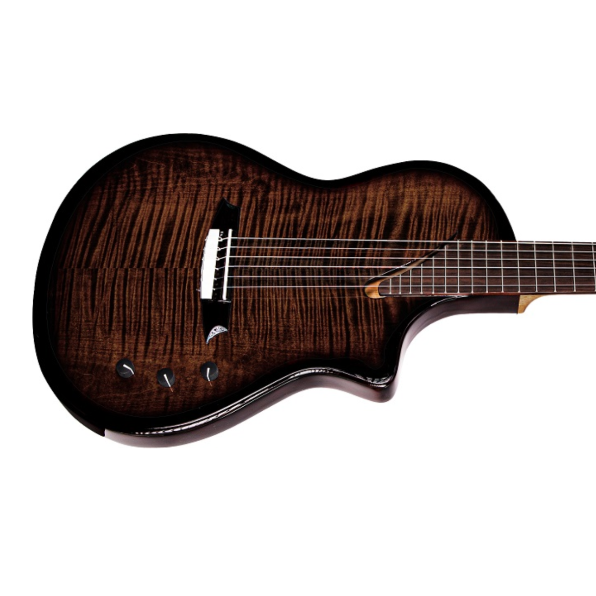 Katoh Hispania A/E Electric Nylon String Guitar in Cognac