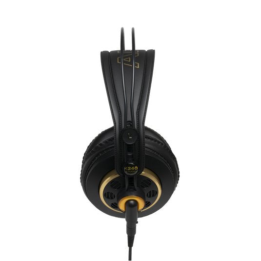 AKG K240s semi-open studio headphones with adjustable headband and large ear cups for professional audio monitoring.