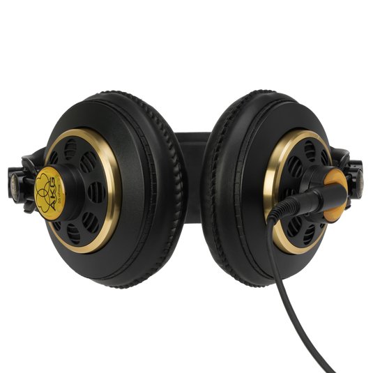 AKG K240s semi-open studio headphones with adjustable headband and cushioned ear cups, designed for professional audio monitoring.