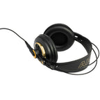 AKG K240s semi-open studio headphones with adjustable headband and large ear cups, designed for professional audio monitoring.