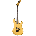 Kramer 50th Anniversary Baretta electric guitar in gold finish, showcasing the iconic design and sleek body shape.