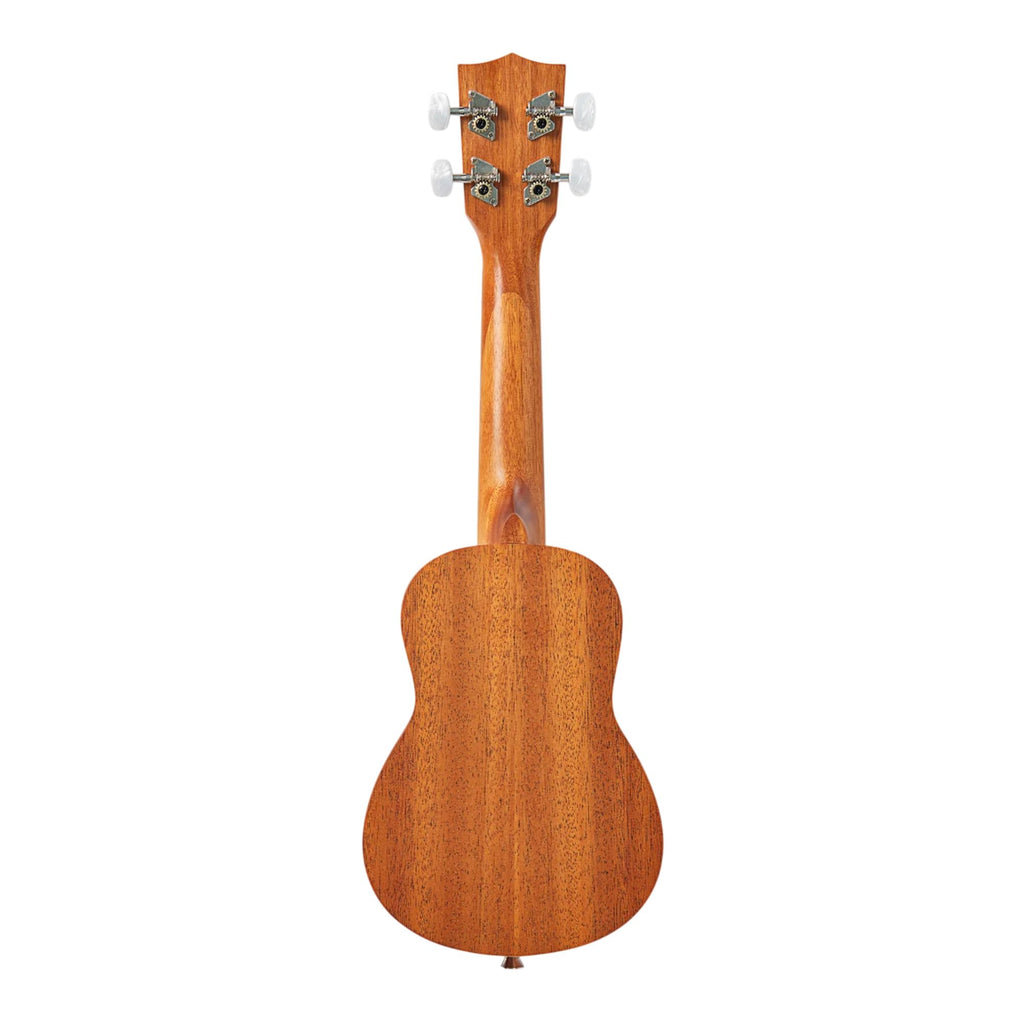 Kala Desert Storylines Evelyn Young Concert Ukulele with bag, showcasing its wooden body, strings, and included carrying case.