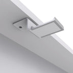 White Kanto under desk headphone hanger mounted on a desk, designed to hold headphones with a sleek and sturdy bracket.
