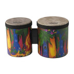 Remo Kids Percussion Bongo Drum - Fabric Rain Forest 5-6 inch