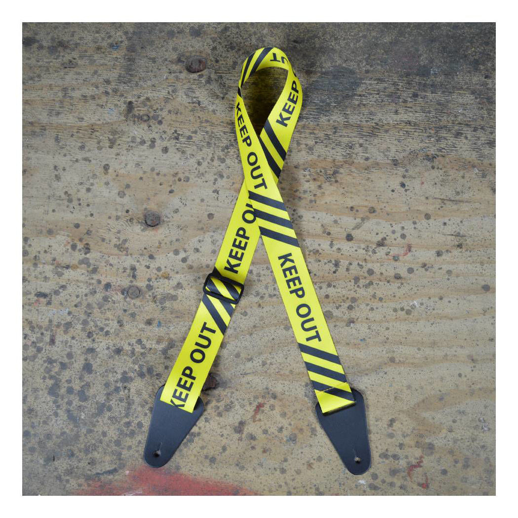 Colonial Leather Keep Out Printed Webbing Guitar Strap