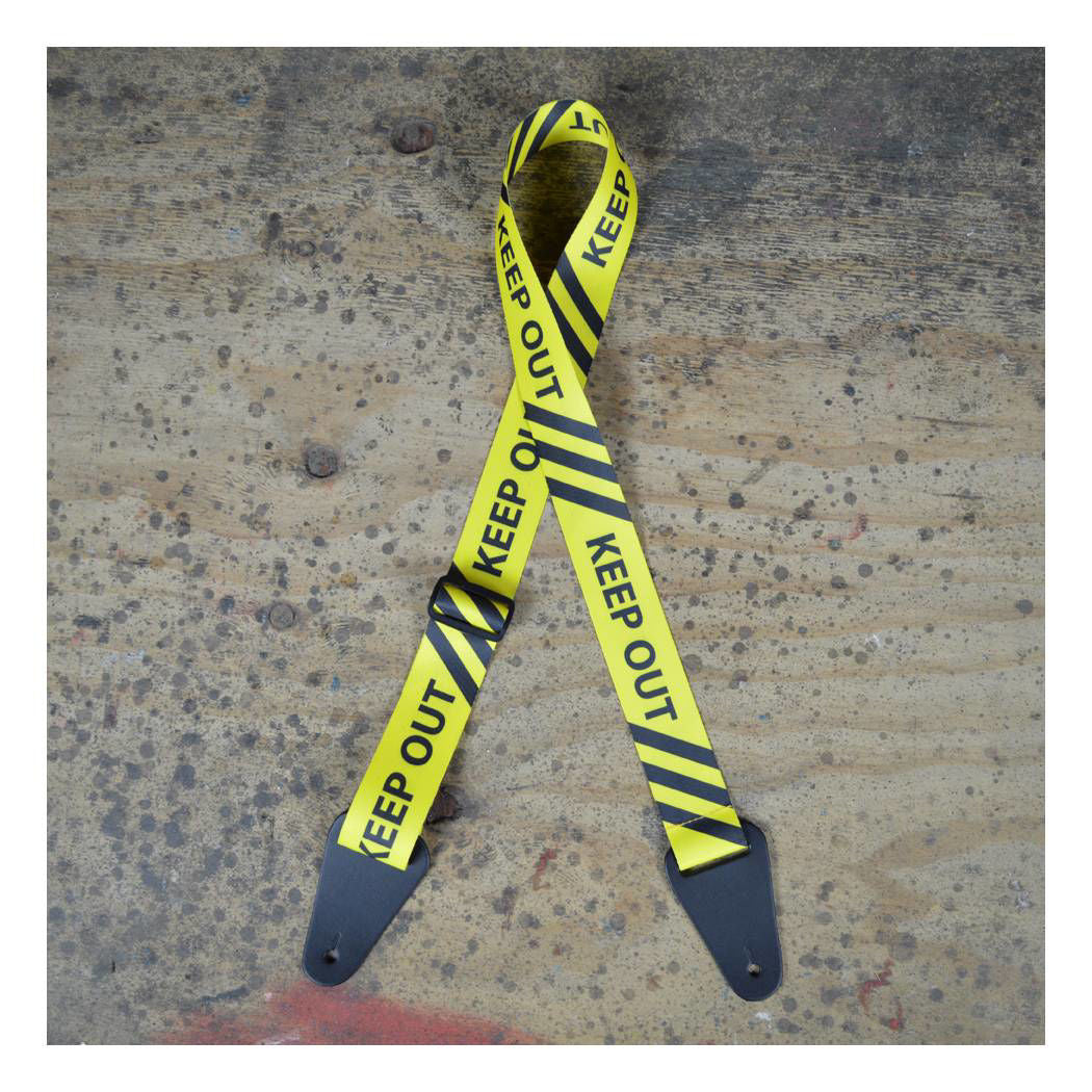 Colonial Leather Keep Out Printed Webbing Guitar Strap