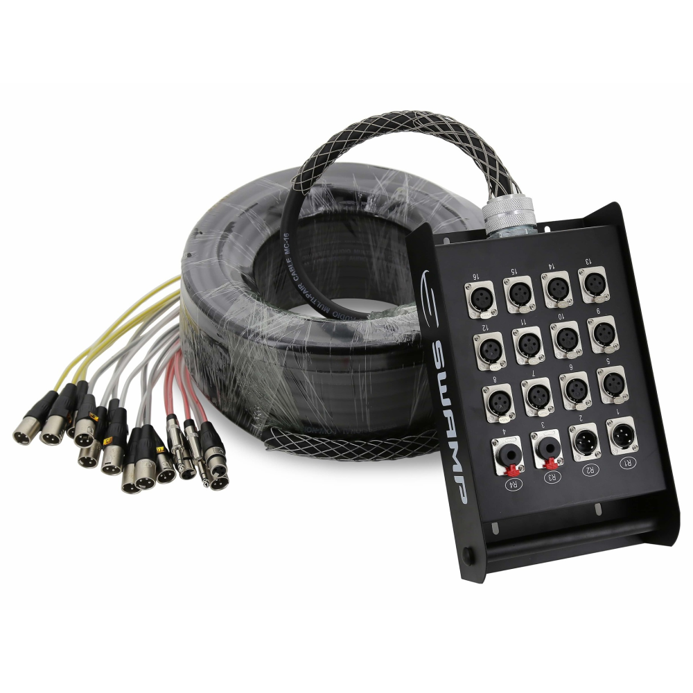 Swamp Industries 16 Channel Multicore Cable with Stage Box - 8m