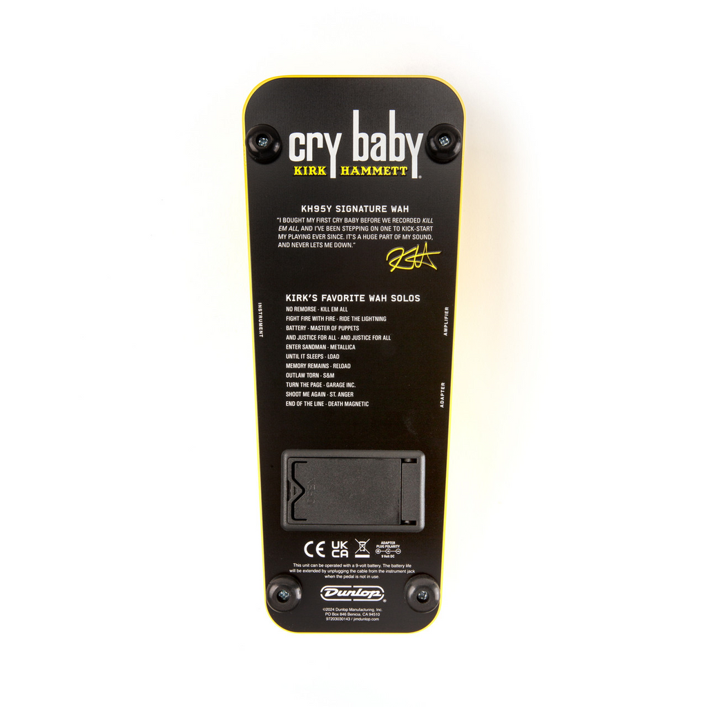 Jim Dunlop Cry Baby Signature Kirk Hammett Yellow Sparkle Edition Wah Pedal