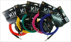 Klotz KIK Guitar Cable 6m in red with nickel connectors, showing a flexible 6-meter guitar lead with durable connectors.