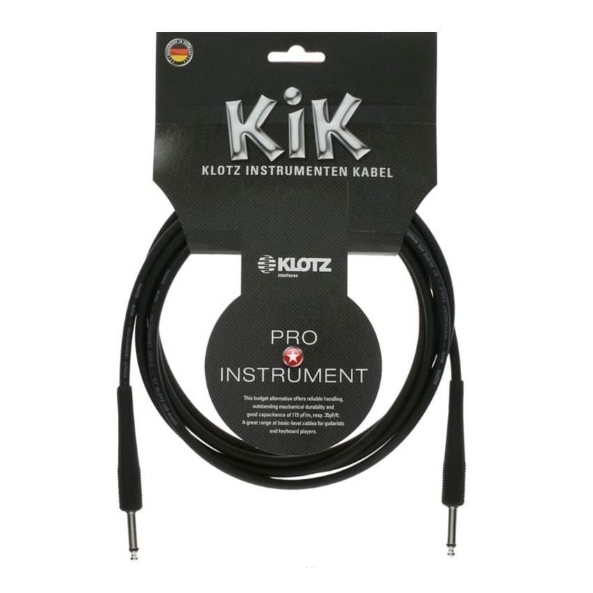Klotz KIK Guitar Cable 6m (20ft) - Black S/S