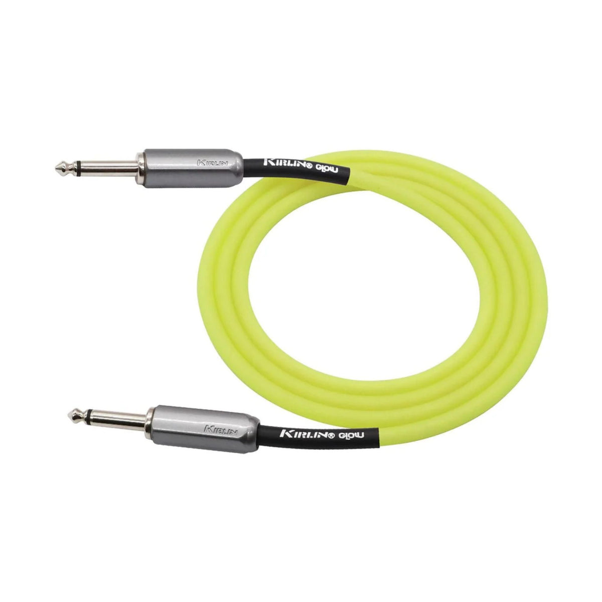 Kirlin 10ft KIMGE-221YE-10 glow in the dark yellow guitar cable for guitar leads