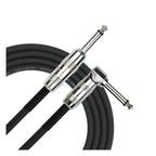 Kirlin KIPC202PN-10 10FT guitar cable with right-angle and straight connectors, designed for quality guitar leads.