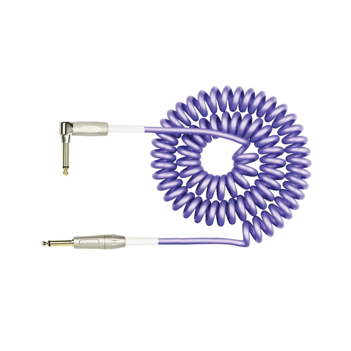 Kirlin IPK222PU 30ft Premium Coil Purple Guitar Cable RA - Straight