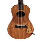 KNA AP-1 Piezo pickup attached to an acoustic guitar, showcasing its compact design and installation on the instrument.
