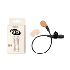 KNA DB-1 Double Bass Piezo Pickup installed on a double bass string instrument, designed for enhanced sound pickup.