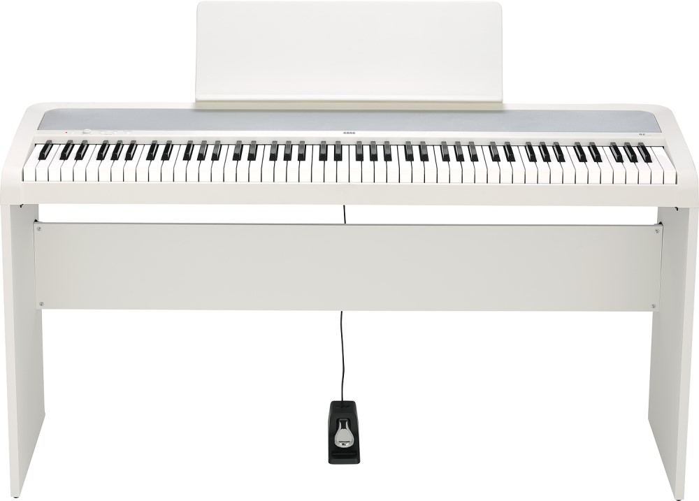 Korg CONCERT Series B2SP 88-Key Digital Piano with Stand and Pedals - White