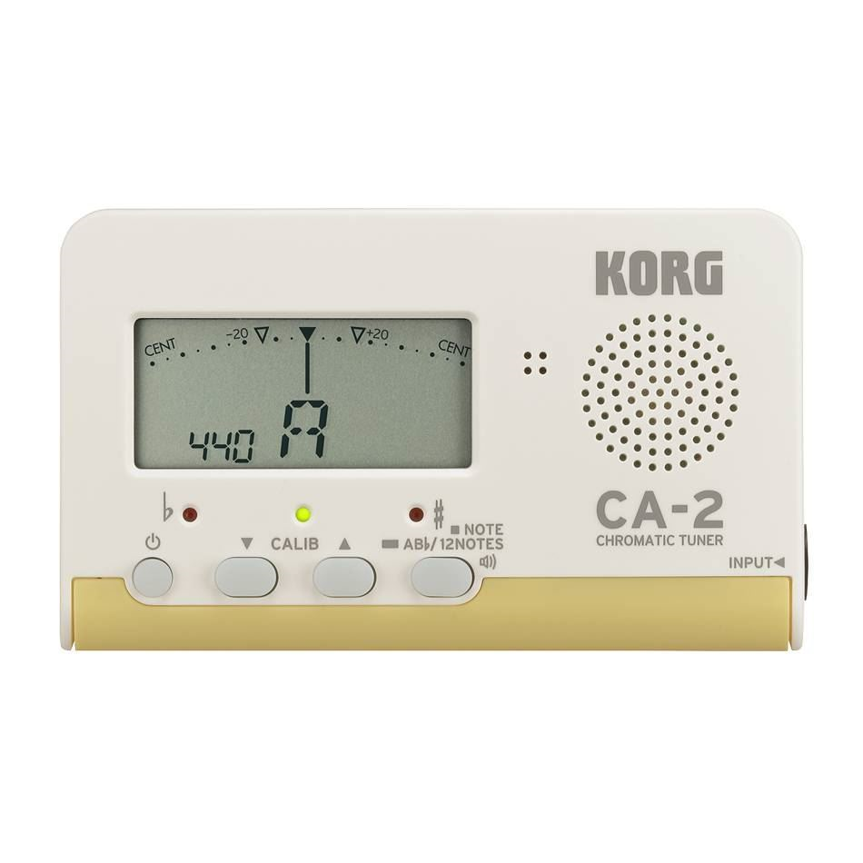 Korg CA2 chromatic tuner with a clear display, ideal for accurate guitar tuning in a compact design.