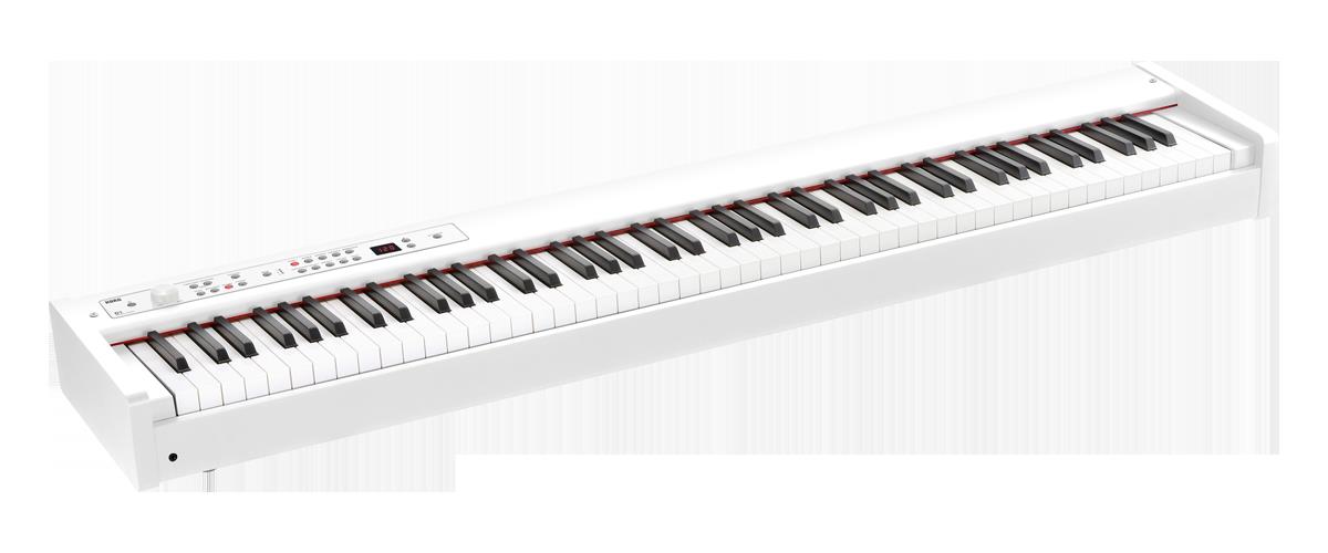 Korg D1 Digital Piano Compact Real Weighted Hammer Action 88 Keys in White
