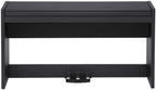 Black Korg LP-380 88-key digital piano with full-size keys and sleek design, showcasing its modern keyboard features.