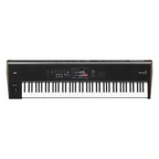 Korg Nautilus AT 88-key music workstation with aftertouch, featuring a sleek black keyboard and control interface.