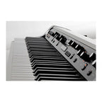 Korg SV-2 88-key vintage stage piano in black with wooden side panels and control knobs for performance use.