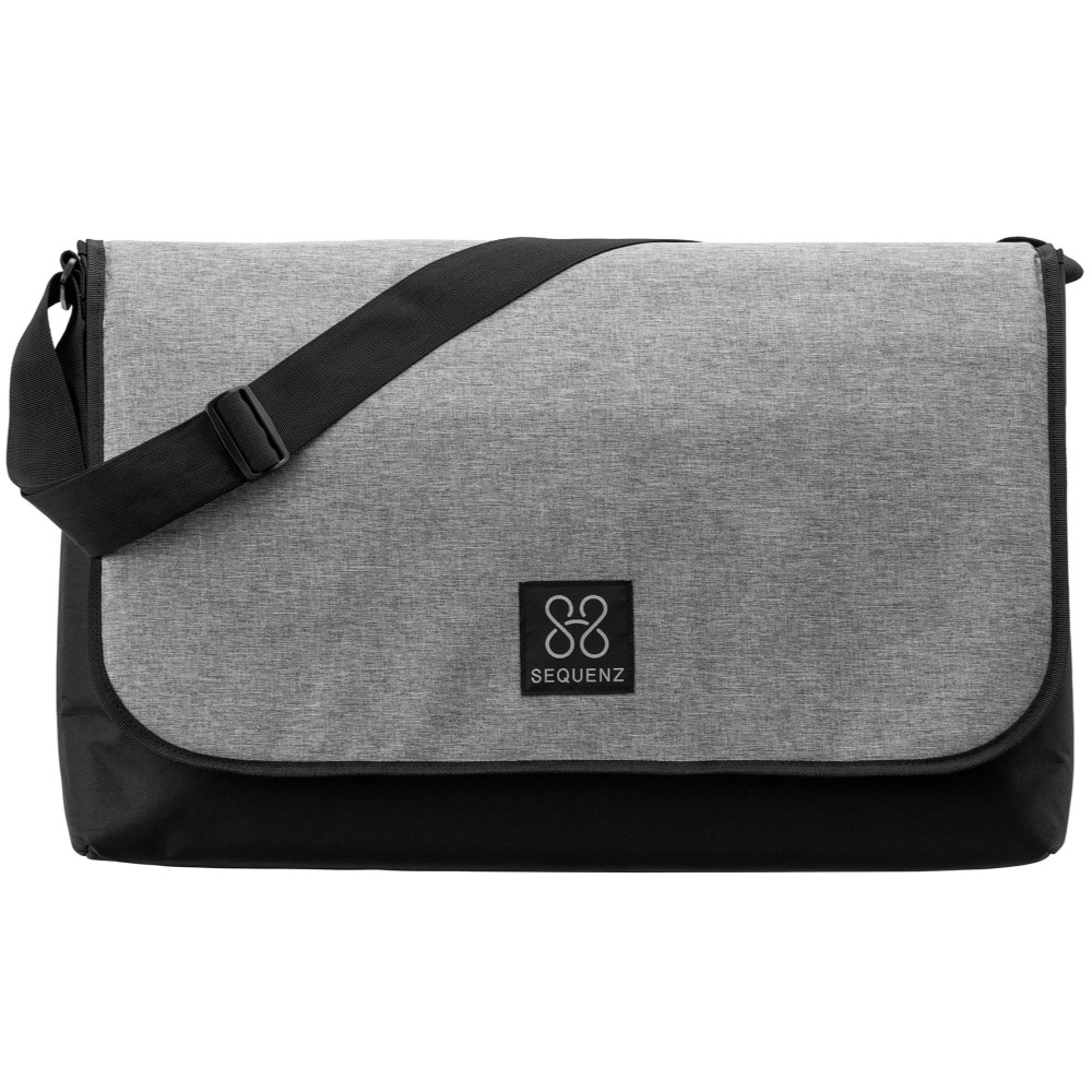 Korg Sequenz padded messenger bag for medium-size synthesizers and controllers, featuring durable fabric and adjustable strap.