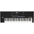 Korg Wavestate SE 61-note digital synthesizer keyboard with case, featuring wave sequencing and black finish.