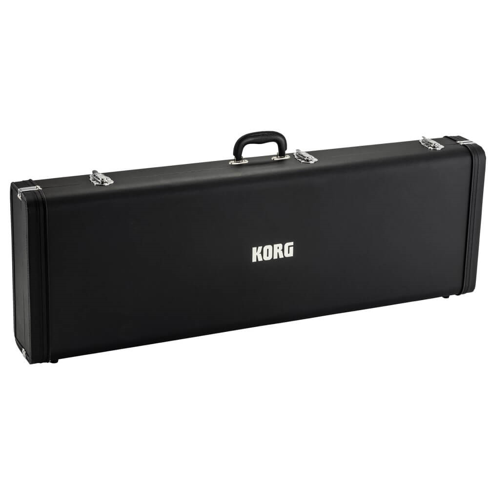 Korg Wavestate SE 61-note digital synthesizer keyboard with case, featuring wave sequencing and black finish.