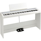 Korg B2 Plus 88 Note Weighted Digital Piano With Stand Pack - White