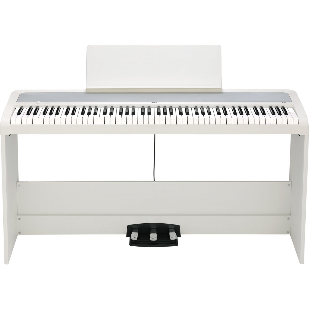Korg B2 Plus 88 Note Weighted Digital Piano With Stand Pack - White