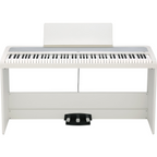 Korg B2 Plus 88 Note Weighted Digital Piano With Stand Pack - White