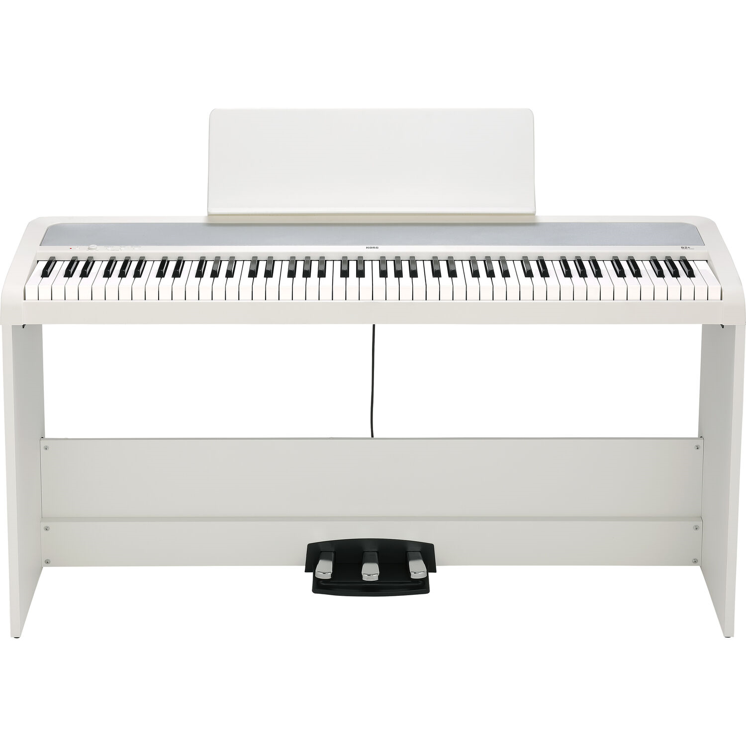 Korg B2 Plus 88 Note Weighted Digital Piano With Stand Pack - White