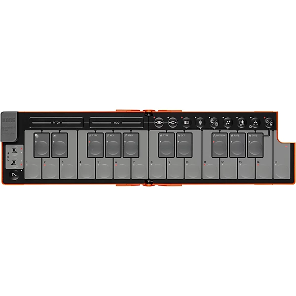Korg Nanokey Fold 25 Key Foldable Midi Keyboard - Lava Orange