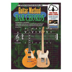 Progressive KPGMBCX guitar method book with online videos and audio, featuring bar chords for learning and practice.