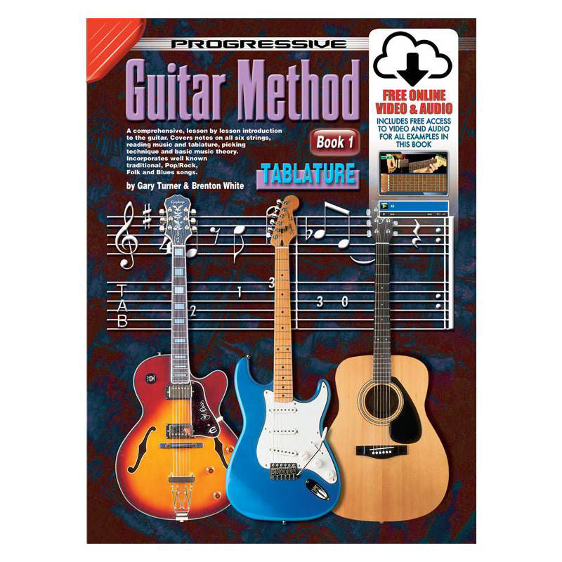 Progressive KPGMTABX Guitar Method Book 1 Tablature & Online Media - 69068