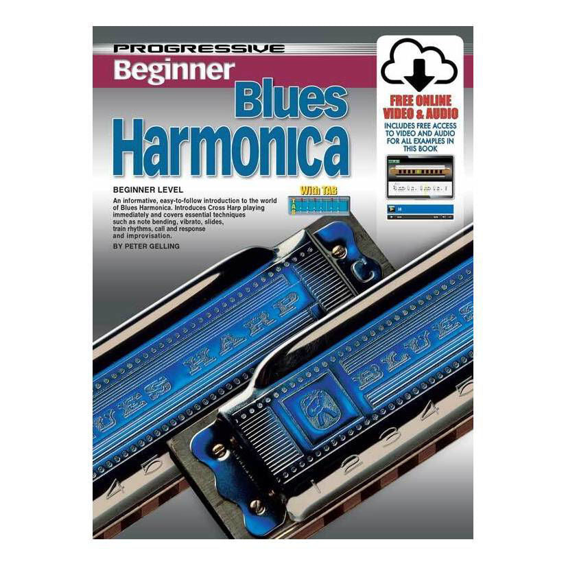 Progressive KPPBBHX Beginner Blues Harmonica Book & Online Media - 69162