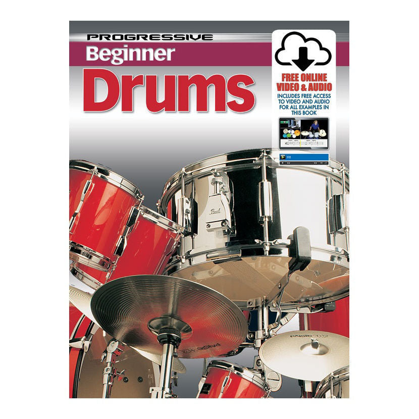 Progressive KPPBDX Beginner Drums Book & Online Media - 69165