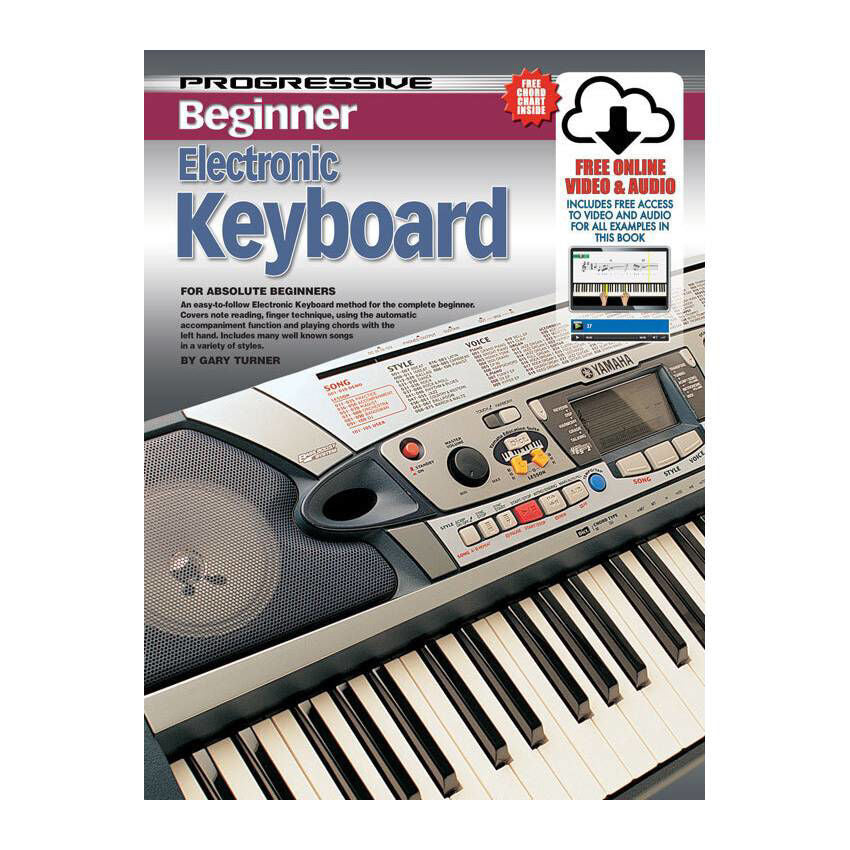 Progressive KPPBKX Beginner Electronic Keyboard Book & CD/DVD - 69166