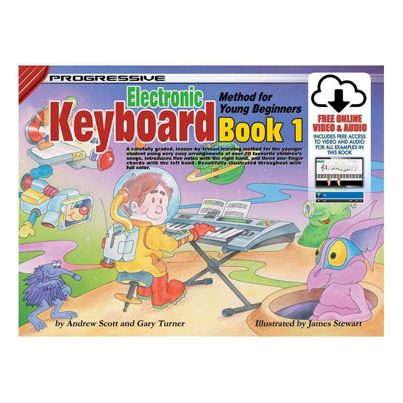 Progressive KPYE1X Keyboard Method Book 1 for Young Beginners & Online Media - 18341