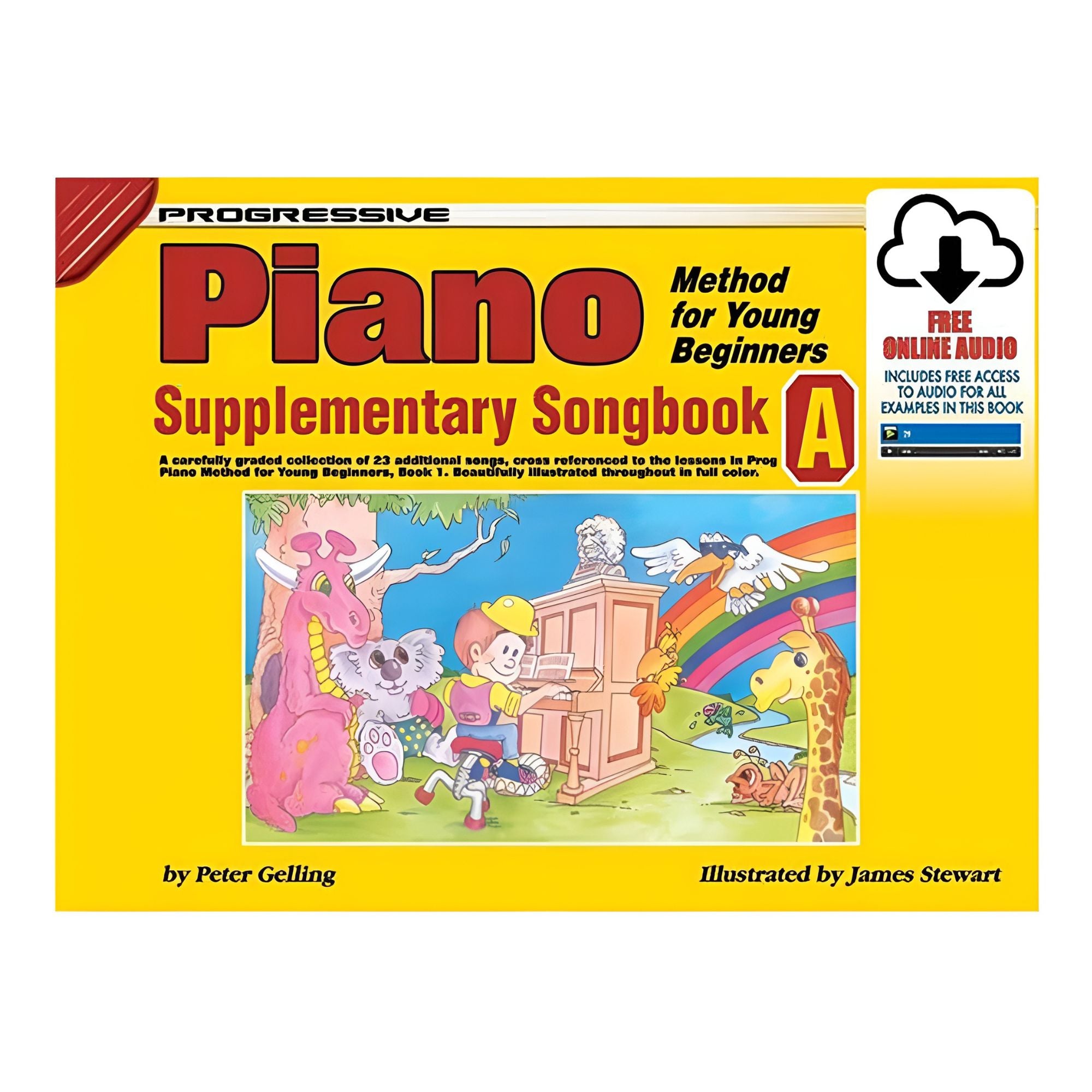 Progressive 11838 Young Beginner Piano Supplementary Songbook A & Online Audio