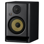 KRK Rokit RP5G5 5th Gen studio monitor speaker in black, showing front view with grille and control panel.