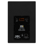 KRK Rokit RP8G5 5th Gen studio monitor speaker showing black and yellow design with front grille and control panel.