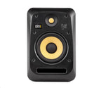 Black KRK V6 S4 6-inch studio monitor speaker by KRK Systems, shown from the front view.
