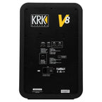 Black KRK V4 Series 8-inch studio monitor speaker, single unit, designed for professional music production and mixing.